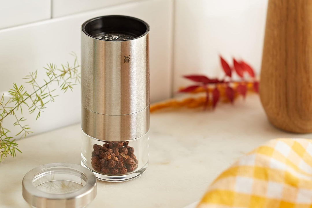 WMF Gourmet Gewürzschneider 10,5 cm, Chillischneider mit Schneidwerk, Chilimühle Cromargan Edelstahl