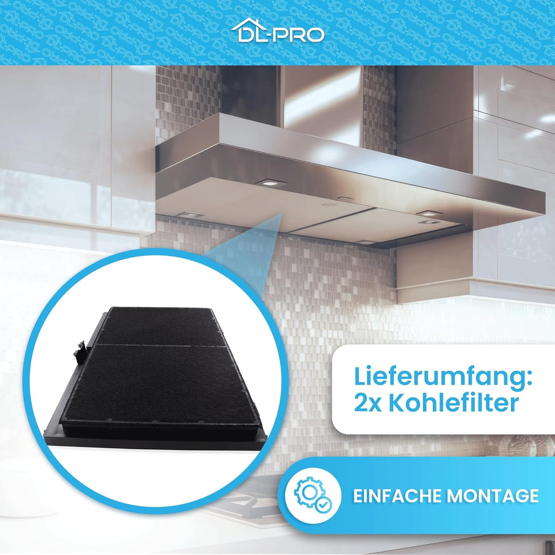 DL-pro Kohlefilter 300x198mm für Bosch Siemens Constructa 11025805 LZ45510 DSZ4551 CZ5145X5 5Z5145X1