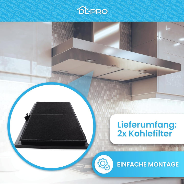 DL-pro Kohlefilter 300x198mm für Bosch Siemens Constructa 11025805 LZ45510 DSZ4551 CZ5145X5 5Z5145X1