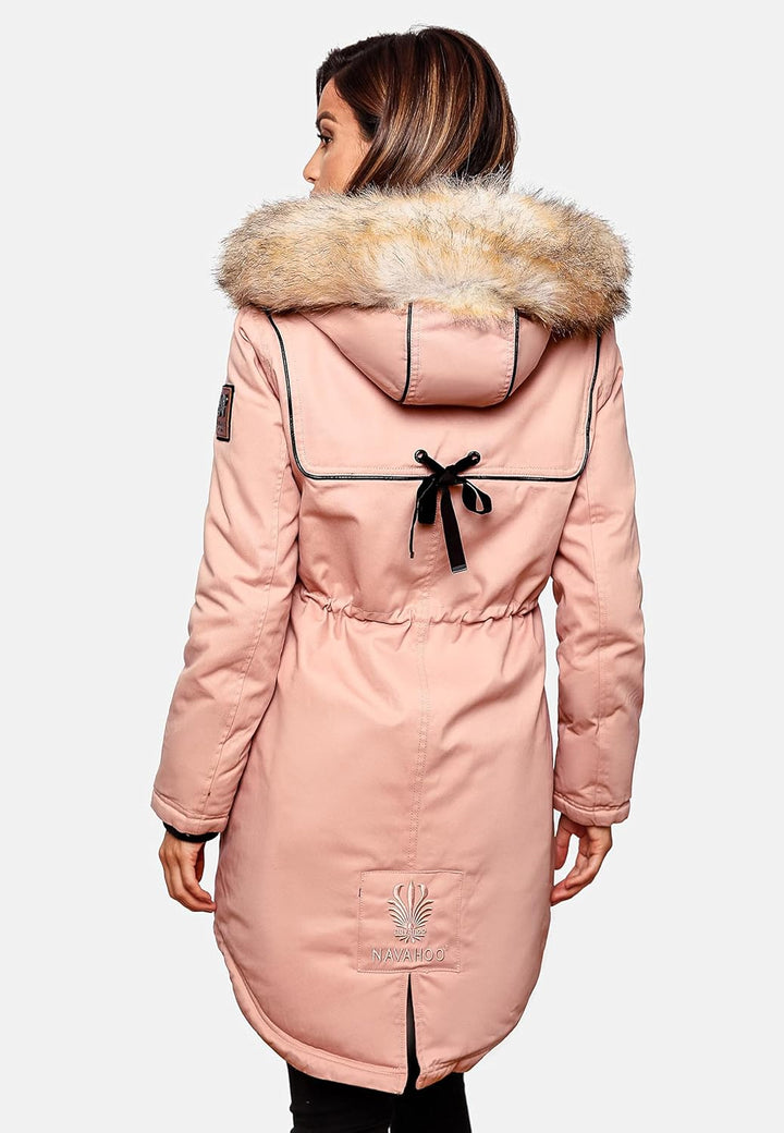 Navahoo Damen Warmer Winterparka mit Kapuze Bombii XS-XXL XXL Rosa, XXL Rosa