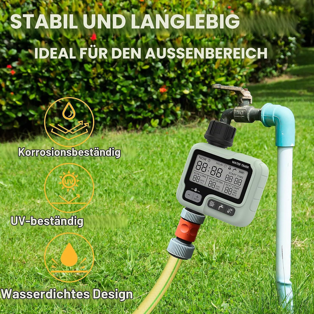 CROSOFMI Bewässerungscomputer 1 Ausgänge Garten Wasser zeitschaltuhr automatische bewässerung/LCD-Bi