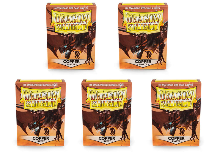 5 Packs Dragon Shield Matte Copper Standard Size 100 ct Card Sleeves Value Bundle! Kupfer, Kupfer
