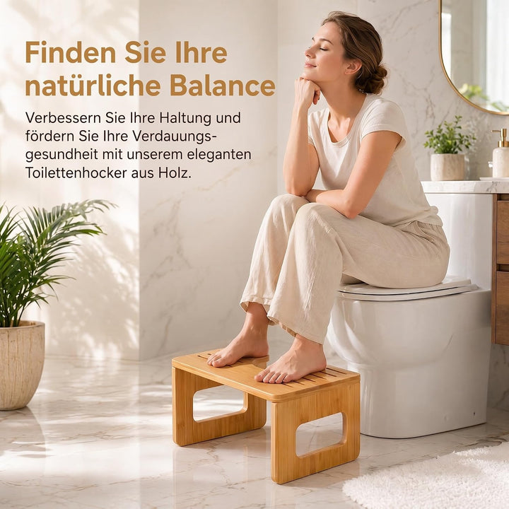 Toilettenhocker Erwachsene, 40×20×17cm Ergonomischer Klohocker WC | Hocker Badezimmer, für Hämorrhoi