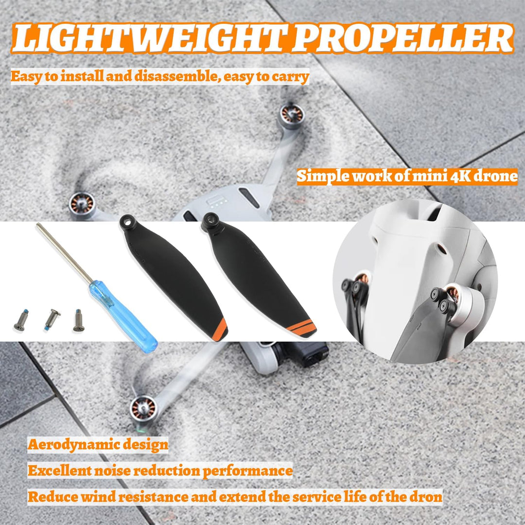 24Pcs Propeller für DJI Mini 4K, Mini 2 SE/ 2/ SE, Drohnen Ersatzpropeller Luftschrauben Set mit Sch