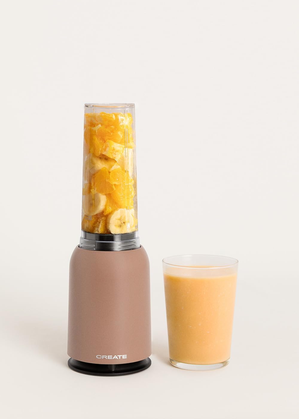 CREATE/MOI/Standmixer Mokka/Mixer für Smoothies und Milchshakes, 400ml Glas, BPA-frei, tragbar, Edel