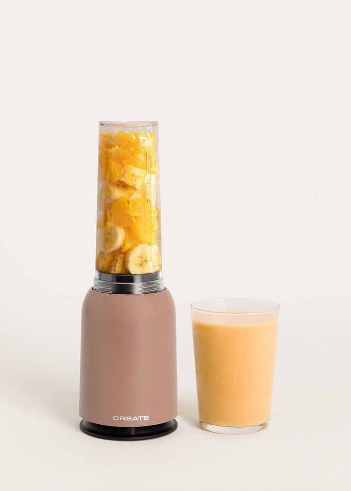 CREATE/MOI/Standmixer Mokka/Mixer für Smoothies und Milchshakes, 400ml Glas, BPA-frei, tragbar, Edel