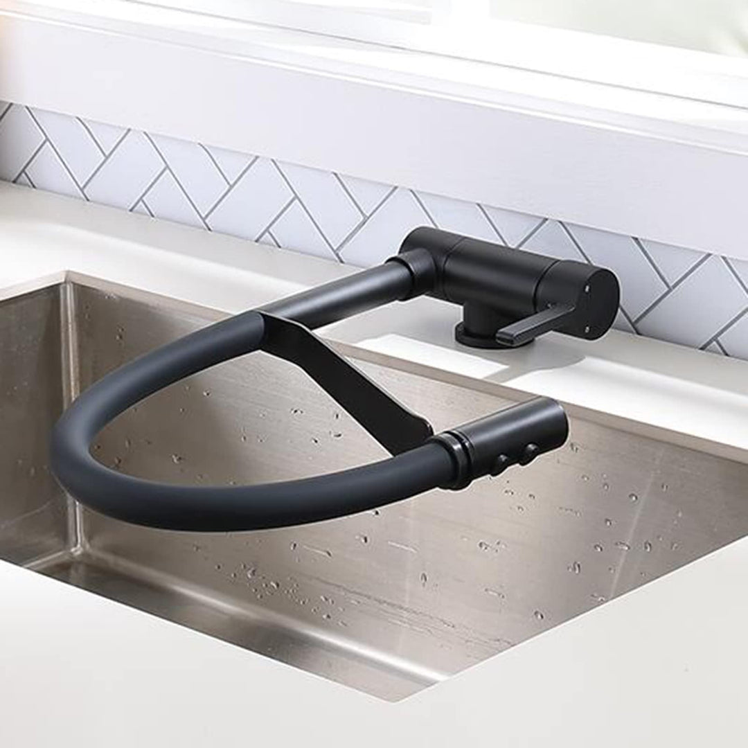Mischbatterie Küche Vorfenster, Wasserhahn Küche Klappbar Vorfenster Schwenkbar Messing Multifunktio