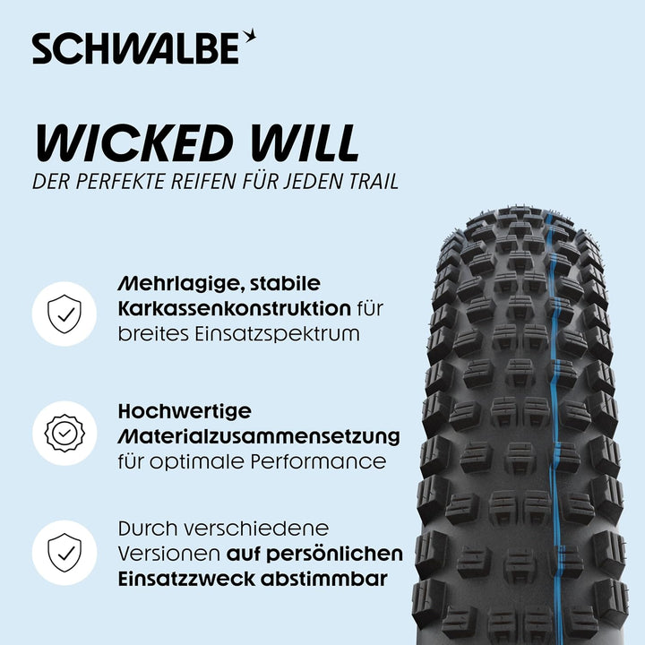 Schwalbe Wicked Will Performance Line Faltreifen // 57-622 (29x2,25') Schwarz 57-622 (29" x 2.25), S