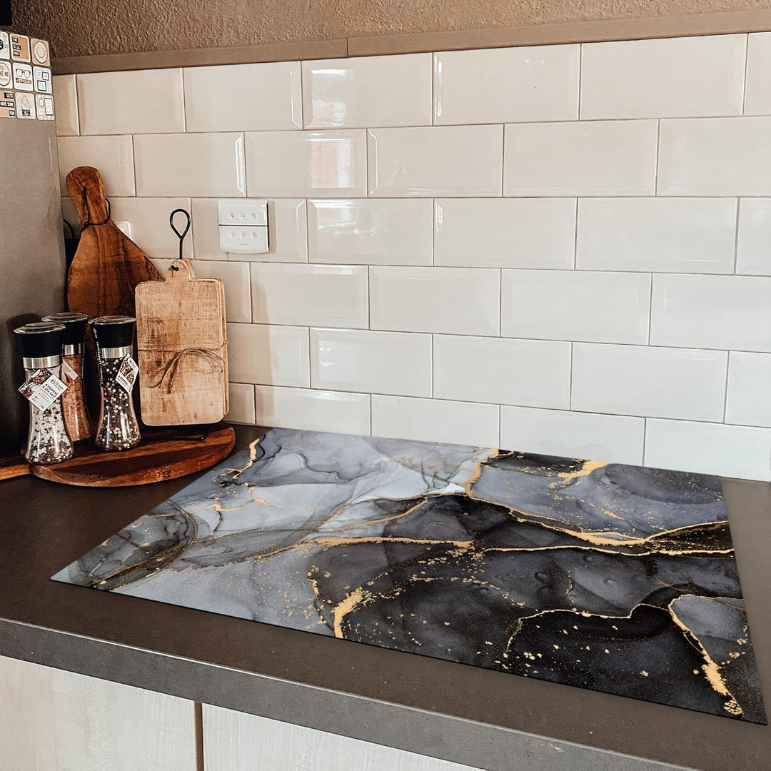 KitchenYeah© Herdabdeckplatte Einteilig Küche Ceranfeld Abdeckplatte Cerankochfeld Abdeckung Indukti