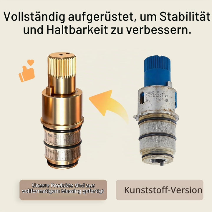 47439000 Thermostat-Kompaktkartusche Ersatz – 1/2 Zoll Kompaktversion aus Messing, ersetzt Kunststof