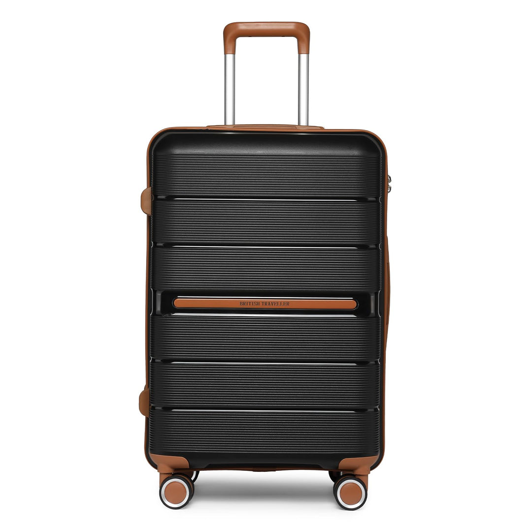 British Traveller Reisekoffer Mittelgross Koffer Trolleys Mittelgross Hartschalenkoffer 100% PP Hand