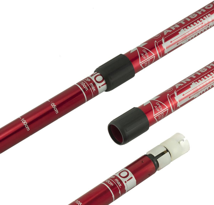 MidGard Teleskop Nordic Walking Stöcke, 50-110 cm höhenverstellbar, Antischock Dämpfung, Wanderstöck