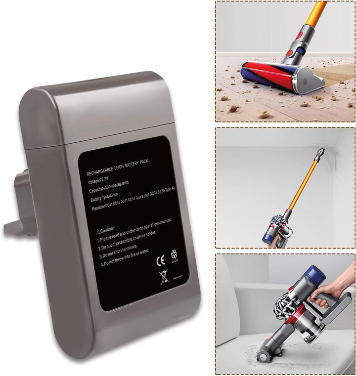 ARyee 4000mAh DC34 Akku kompatibel mit DC31 DC34 DC35 DC44 DC45 Typ B akku, Ersatz für 917083-01 170