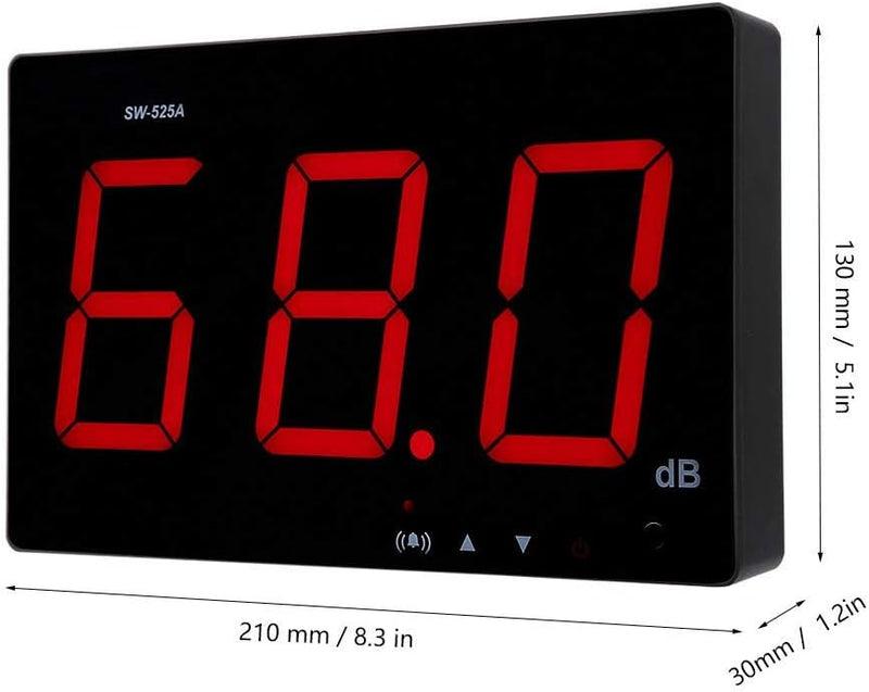 SW525A Schallpegel Messer Digitaler Schall Pegel Messer Lärm Messgerät LCD USB Wandgerät Dezibel Noi