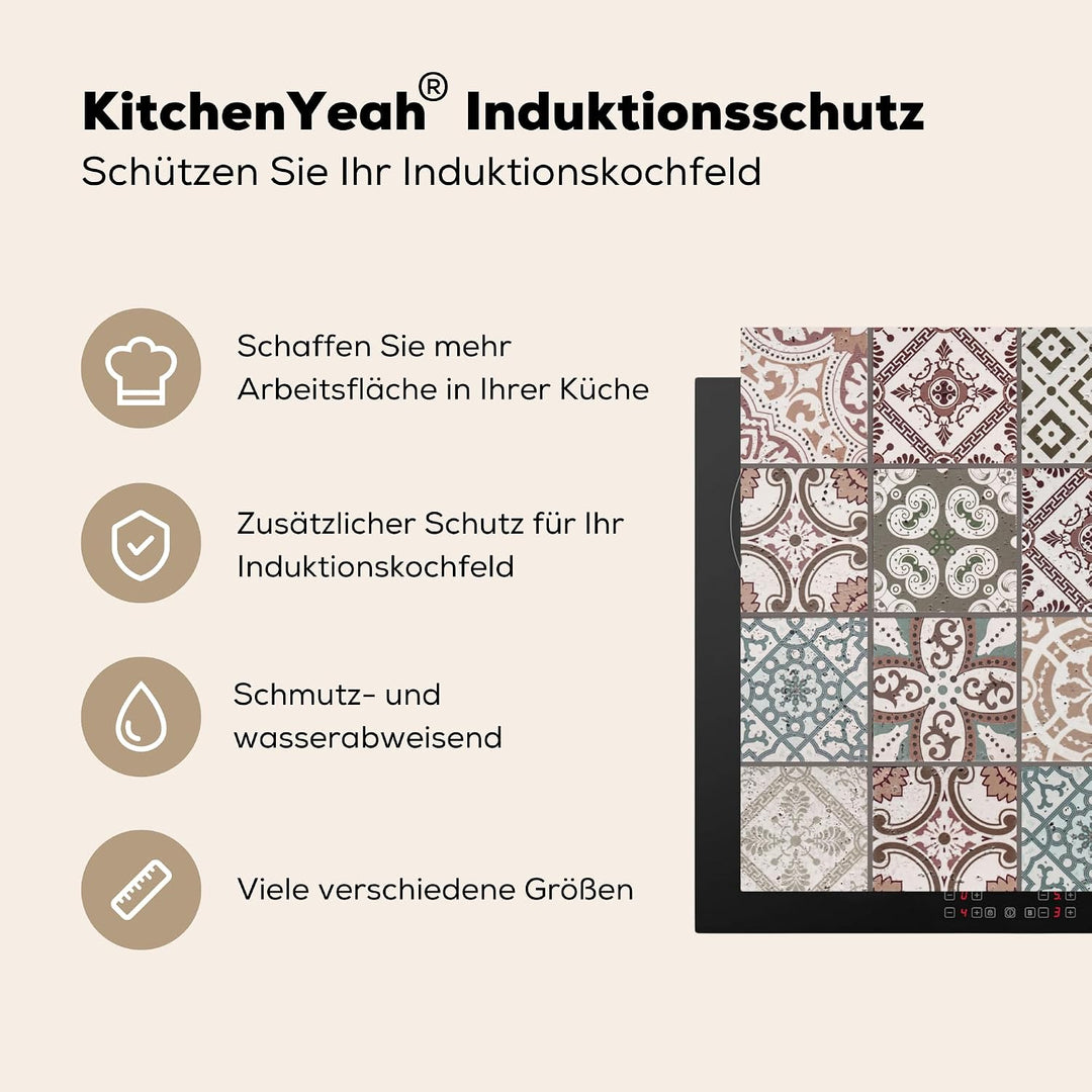 KitchenYeah© Herdabdeckplatte Einteilig Ceranfeld Abdeckplatte für | 65x52 cm - Induktionsschutz Cer