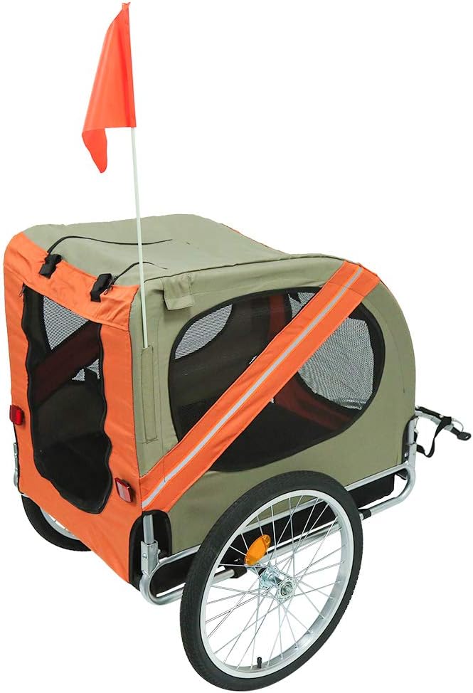 Fahrradanhänger für Hunde，Fahrradanhänger Lastenanhänger mit Reflexstreifen，Reise &amp; Transport für Hu