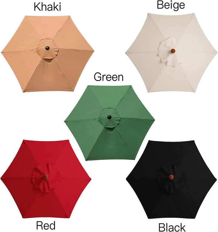 SMLJFO 3 m 6 Rippen Sonnenschirm Ersatz Baldachin Abdeckung Outdoor Markt Tisch Schirm Schirm Baldac
