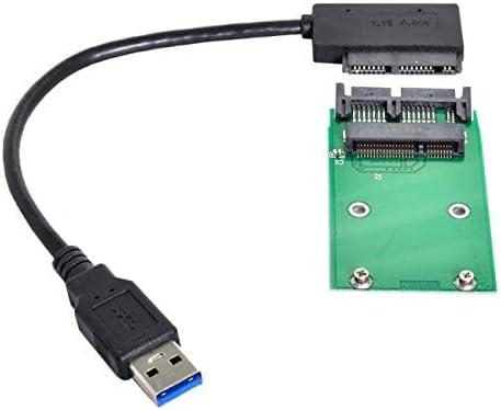 cablecc USB 3.0 zu mSATA 50-Pin SSD & 1,8" Micro SATA 7+9 16-Pin Adapter Add-On-Karten PCBA USB 3.0