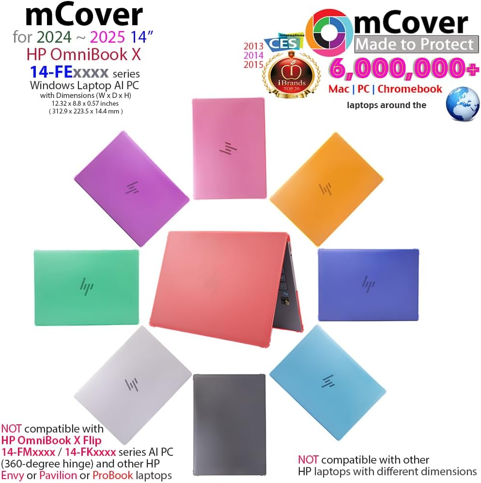 mCover Hartschalen-Schutzhülle, nur kompatibel mit HP OmniBook X 14-FExxxx Serie Windows AI-PC-Lapto