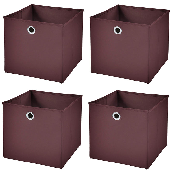 Stick&Shine Faltbare Aufbewahrungsboxen in verschiedenen Farben, 33 x 33 x 33 cm braun, Braun