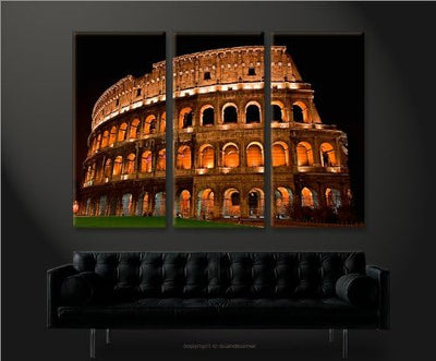 islandburner Bild Bilder auf Leinwand Colosseum Rom XXL Poster Leinwandbild Wandbild art up your lif