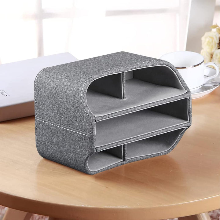 360° Drehbarer Fernbedienungshalter,TV fernbedienung aufbewahrung,PU Leder Fernbedienung Organizer m