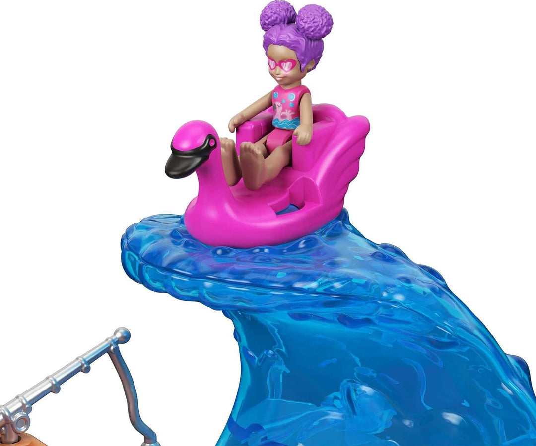 Polly Pocket GTM68 - Pollyville Sonnenstrand, kleine Puppe, Tierfigur, tolles Spielzeug Geschenk für