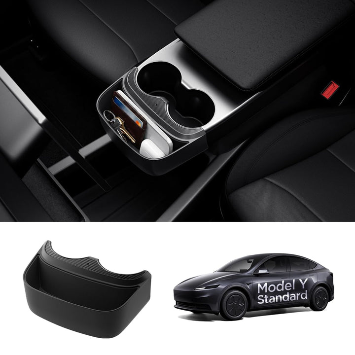 Spigen Tesla Model Y 2026 Juniper (NUR Standard) Auto Mittelkonsole Organizer Erweiterung, rutschfes