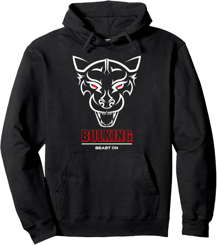 Panther Kopf Bulking Rot Gym Workout Fitness Training Gains Pullover Hoodie