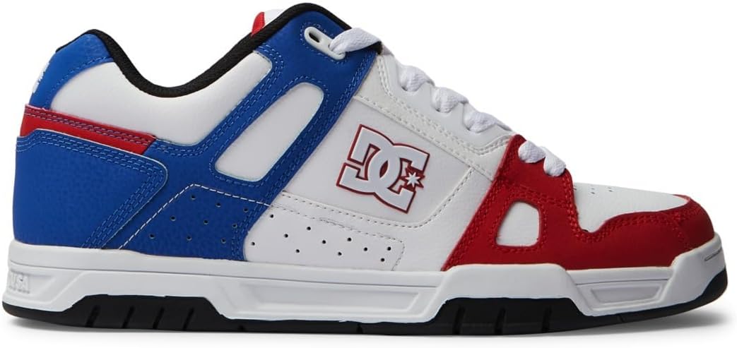 DC Shoes Herren StagSneaker 44 EU Red White Blue, 44 EU Red White Blue