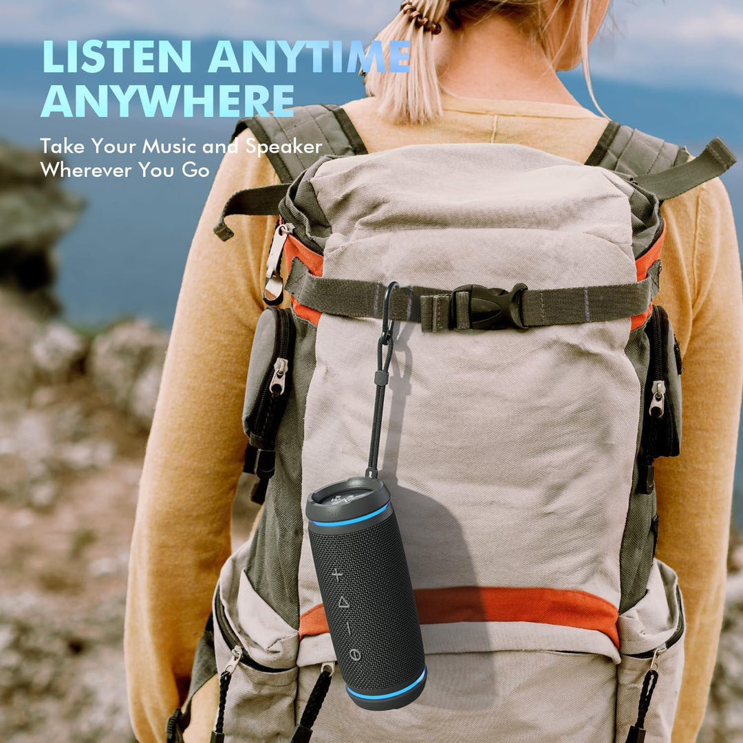 W-KING Bluetooth Lautsprecher, 36W Musikbox Tragbarer Bluetooth Box mit 360° Rundumklang, Kabellose