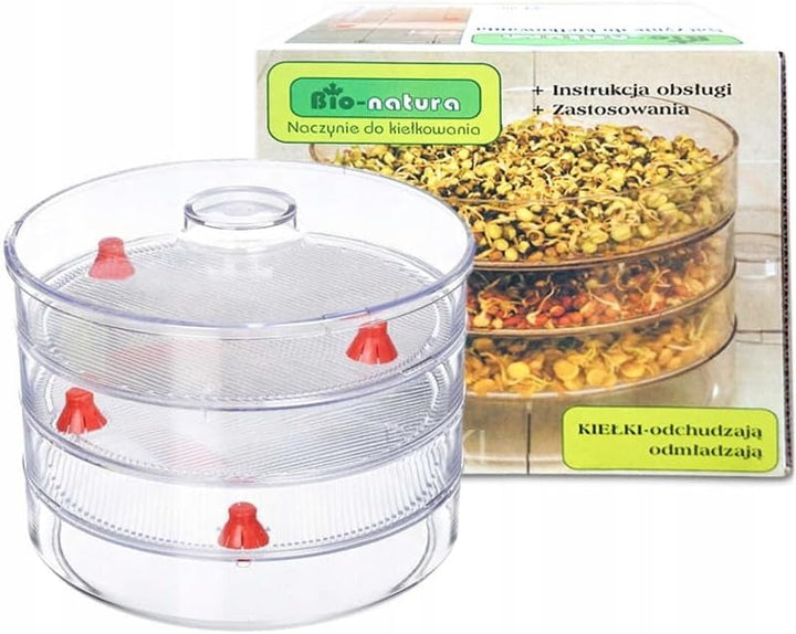 ProVita Sprouter Keimgefäss – Züchten Sie Bio-Sprossen in Ihrem Zuhause | 3-lagiges Set ermöglicht d
