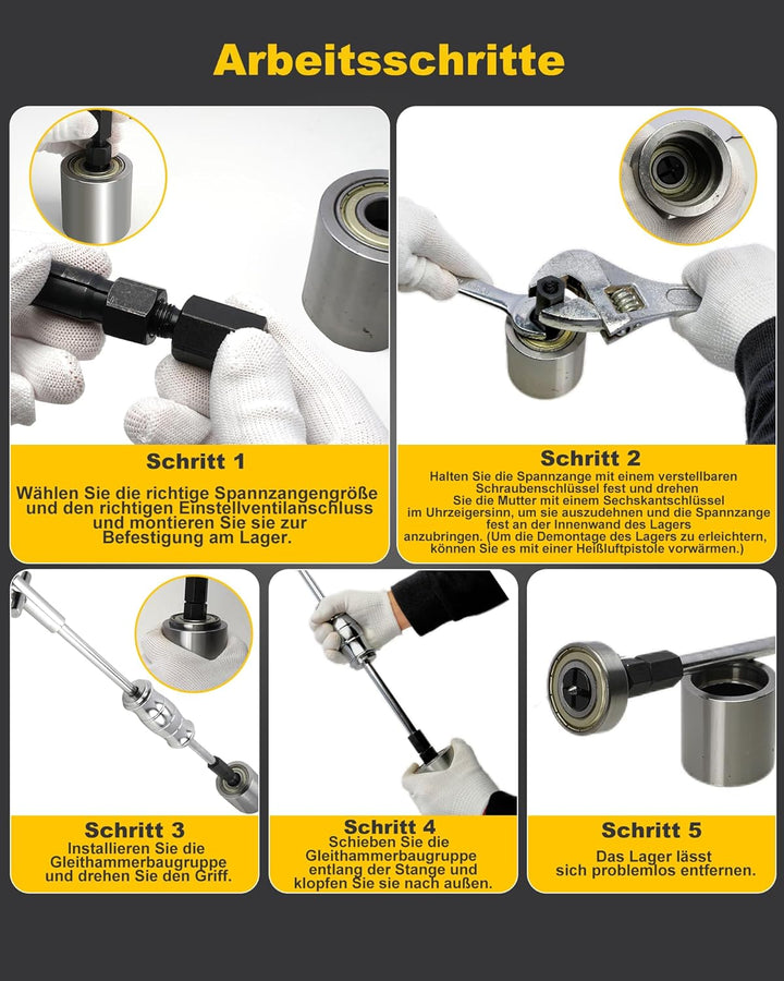 XSTARYE 12pcs Fahrrad Innenlager Abzieher mit Gleithammer Sackloch Innen Lagerabzieher Radlager Abzi