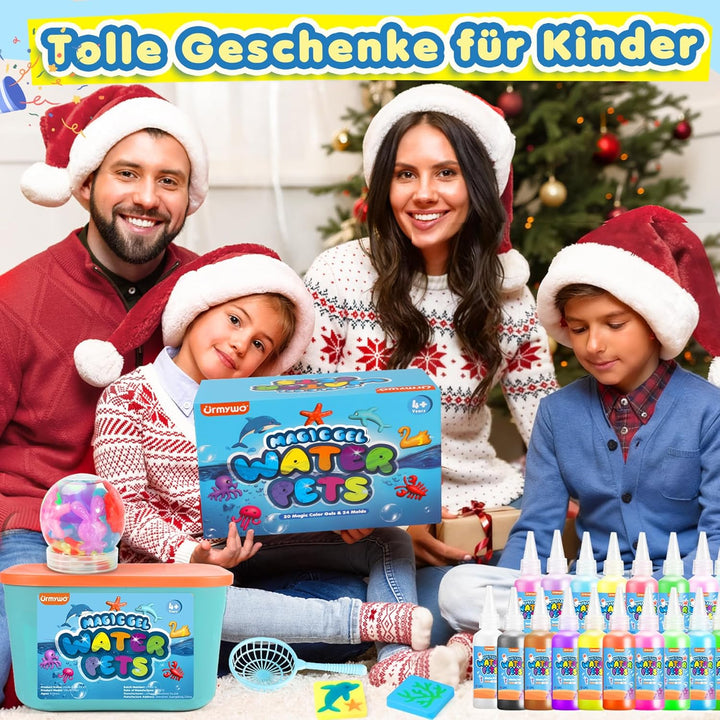 URMYWO Magic Water Gel Toy Kit, DIY 3D Magisches Wassergel-Spielzeug, Aqua Gelz Set mit 20 Farben &