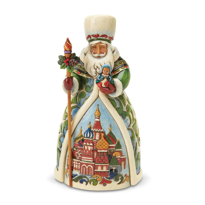 Enesco Jim Shore Heartwood Creek Figur aus Kunstharz, russischer Weihnachtsmann, 6.75" to 7.25"h., R