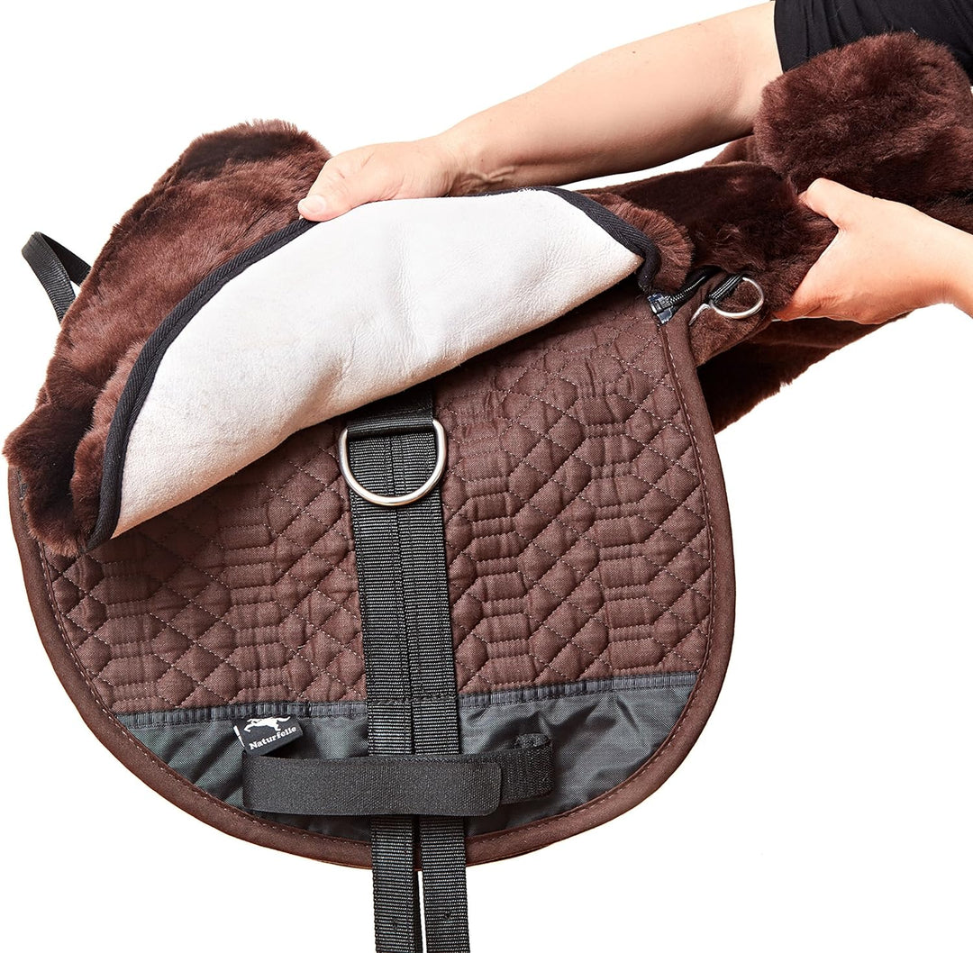 Engel Reitsport Lammfell Fellsattel R2 Englisch Lammfell mocca, Lammfell mocca