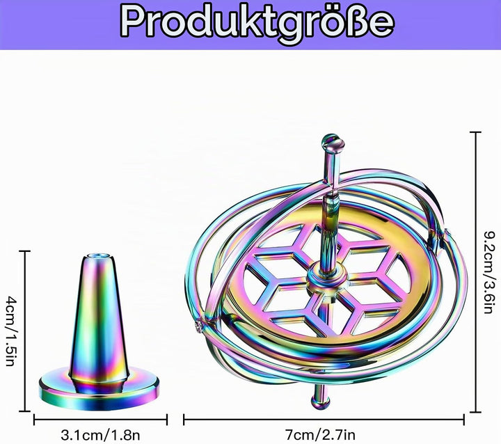 Gyroscope,Rotierendes Schreibtischspielzeug,Gyroskop Metall Bunte Spinning Dekompression,Spielzeug P