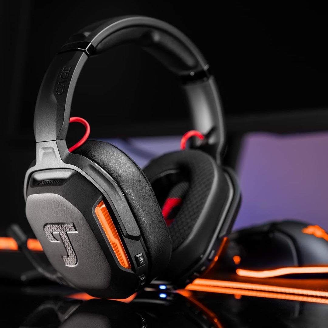 Teufel CAGE PRO Wireless Gaming Headset Kabellos Bluetooth mit integrierte Mikrofon, Akkulaufzeit 68