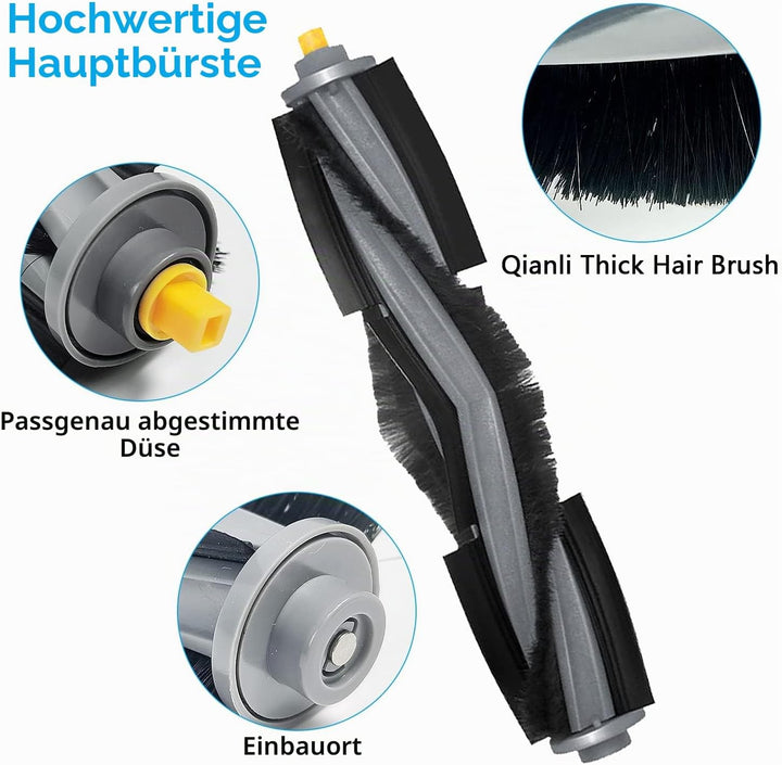 23 Stück Ersatz-Zubehör-Set für Ecovacs DEEBOT X1 Turbo/Omni, 1 Hauptbürste, 2 Reinigungsbürsten, 4