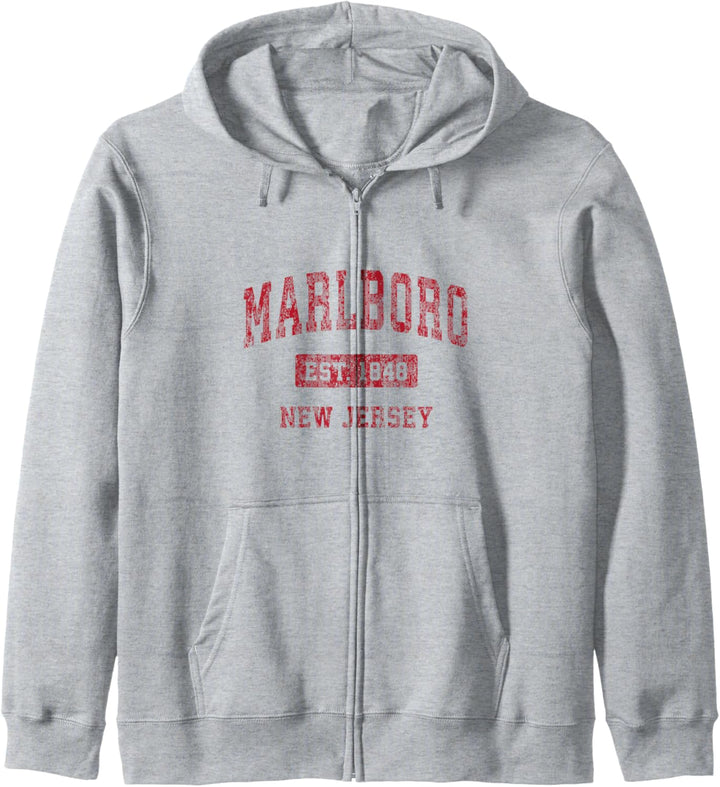 Marlboro New Jersey NJ Vintage Sports Design Rot Design Kapuzenjacke