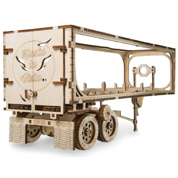 UGEARS Truck Trailer LKW Anhänger DIY Modellbausatz aus Holz – Anhänger für Schweren LKW - Sperrholz