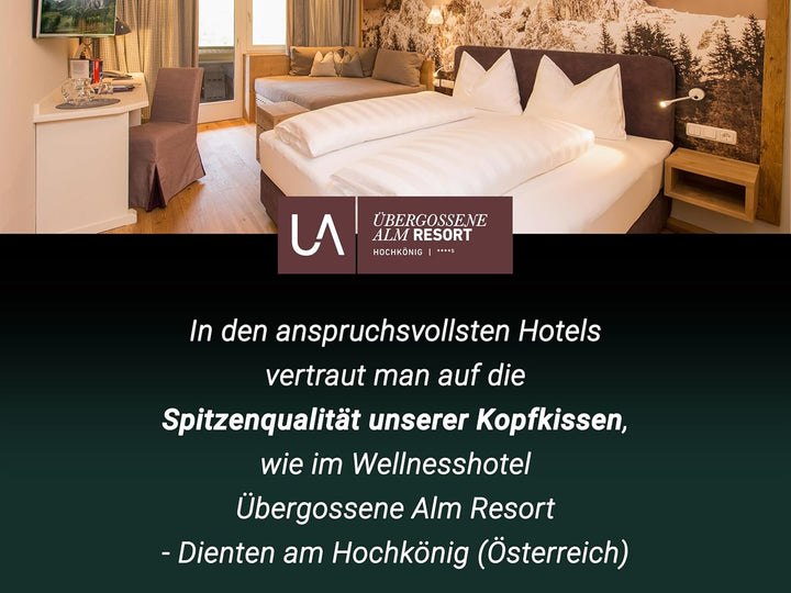 ZOLLNER Federkissen, Kopfkissen, in Hotelqualität, 40x80 cm, Baumwolle, weiss 40 x 80 cm, 40 x 80 cm