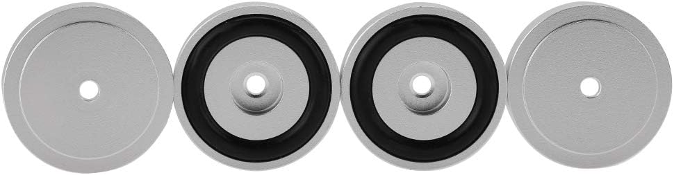 Elprico 4PCS Isolationsfüsse, 40 * 10 mm Verstärkerpad aus Aluminiumlegierung Silber eloxierende San