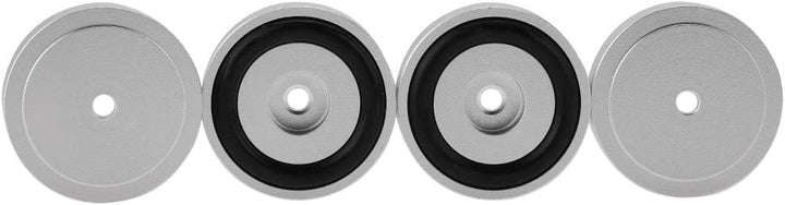 Elprico 4PCS Isolationsfüsse, 40 * 10 mm Verstärkerpad aus Aluminiumlegierung Silber eloxierende San