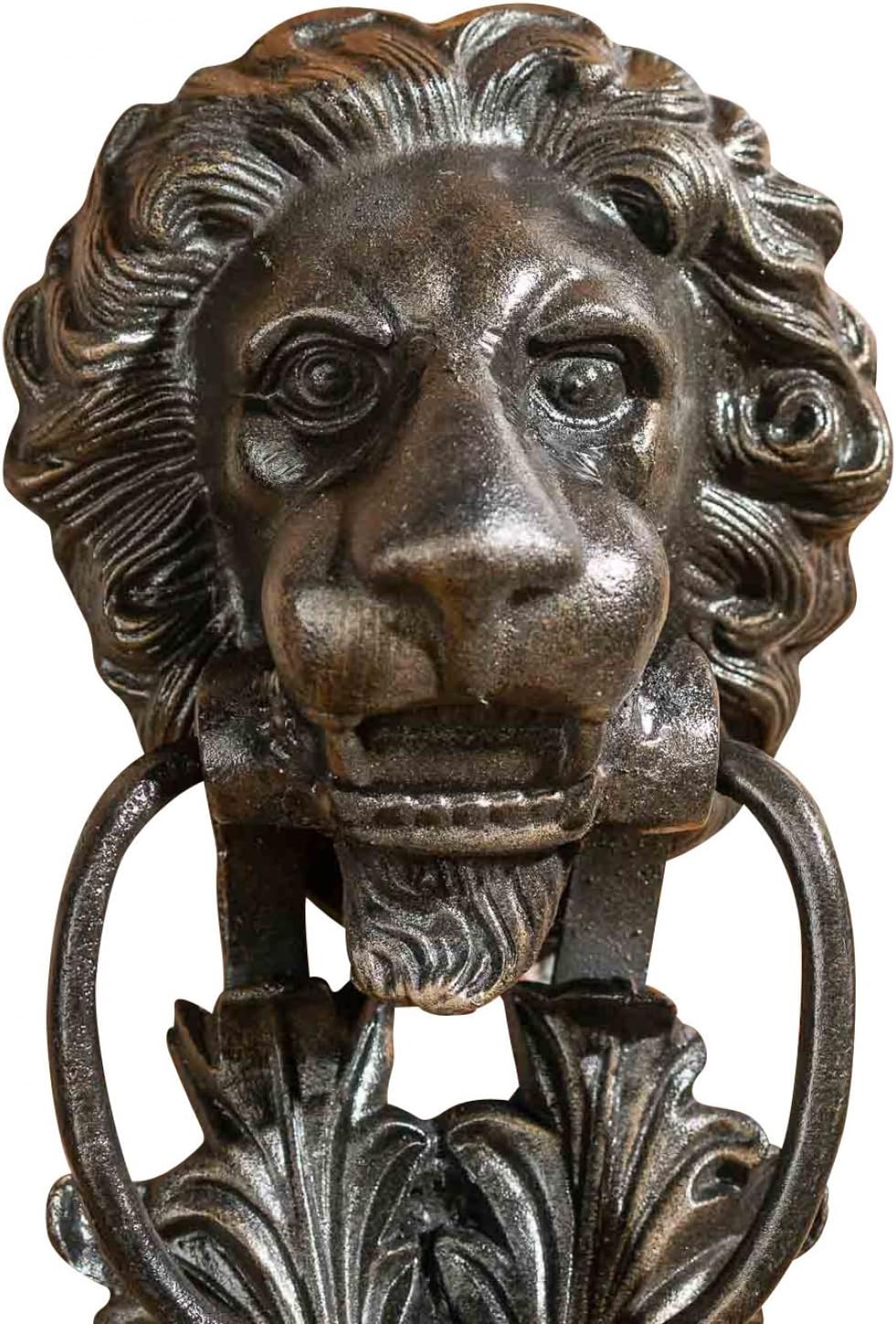 Historischer Türklopfer xxl 40cm 5kg Eisen Löwe antik Stil Türbeschlag Tür