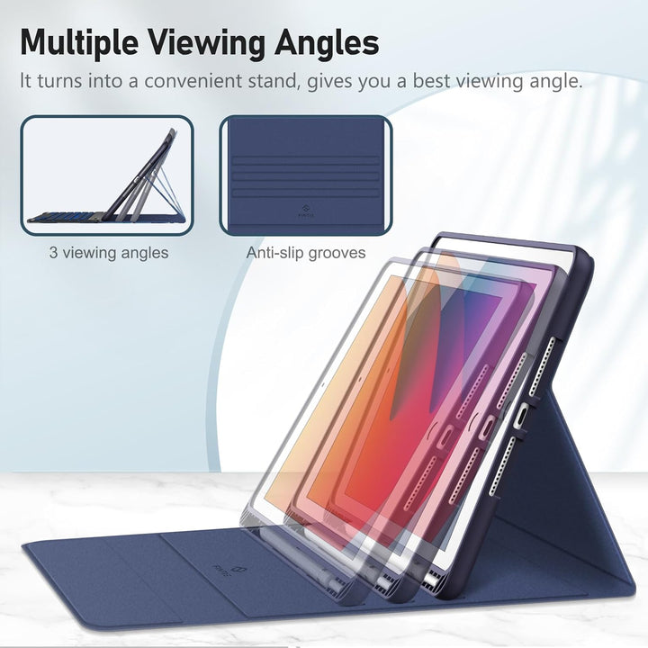 Fintie Hülle mit Tastatur für iPad 9. / 8. / 7. Generation (10.2 Zoll, 2021/2020/2019), Beleuchtete