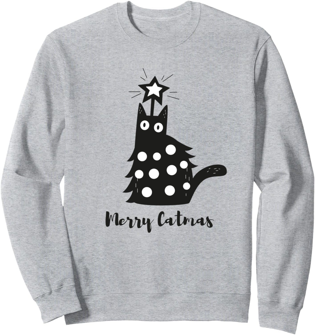Merry Catmas Katze Weihnachtsbaum Neujahr Geschenk Sweatshirt