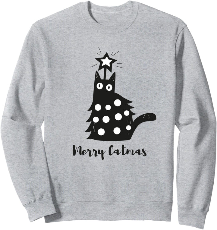 Merry Catmas Katze Weihnachtsbaum Neujahr Geschenk Sweatshirt