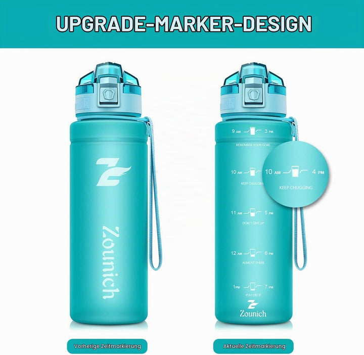 Zounich Trinkflasche Kinder Auslaufsichere 1L/700ml/500ml-BPA frei trinkflaschen Sport Tritan Kunsts