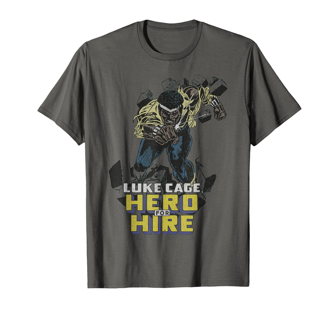 Womens Marvel Heroes For Hire Luke Cage Graphic T-Shirt XL Baby Blue